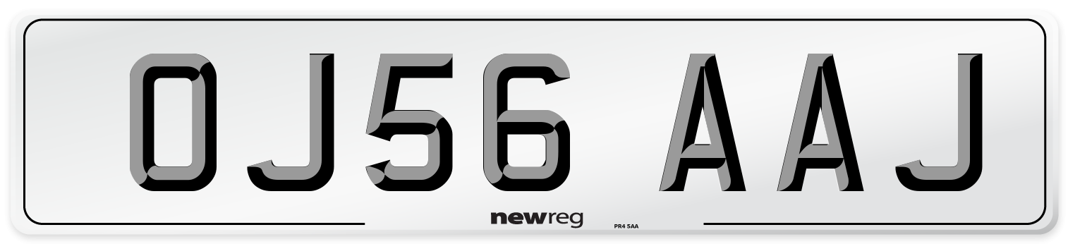 OJ56 AAJ Number Plate from New Reg